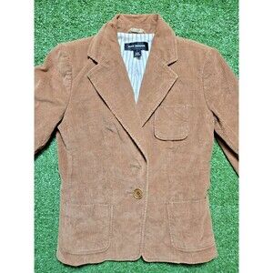 Club Monaco Corduroy Blazer Jacket Peak Lapel Brown (Women's 0)